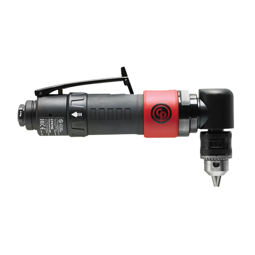 Pneumatic Reversible Angle Drill, 3/8" Chuck, 1/4" NPT Air Inlet, 2000 No Load RPM Ontario Safety Products