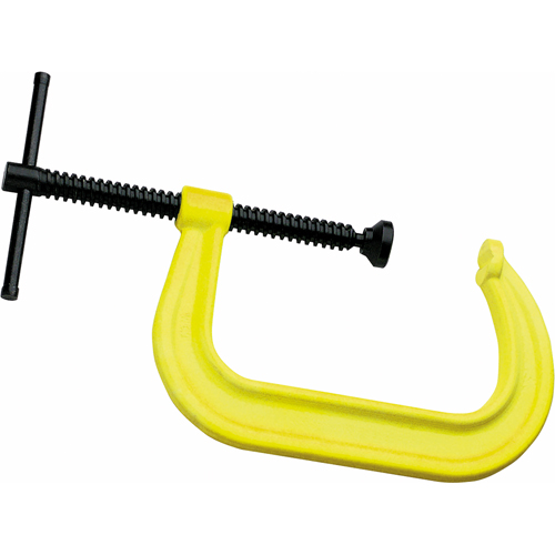 Hi-Vis Safety C-Clamp, 6-1/16" (154 mm) Capacity, 4-1/8" (105 mm) Throat Depth Ontario Safety Products