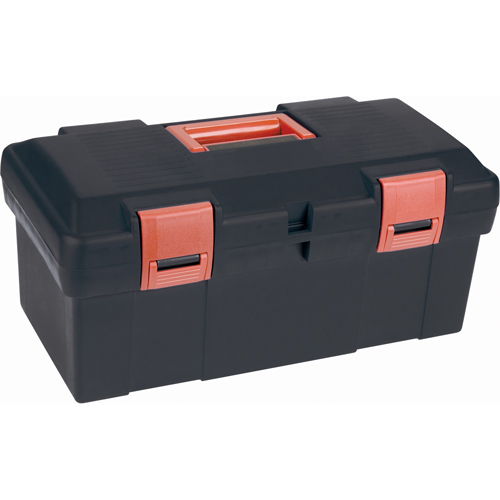 Heavy-Duty Tool Box, 17-1/2" W x 9-1/2" D x 8" H, Black Ontario Safety Products