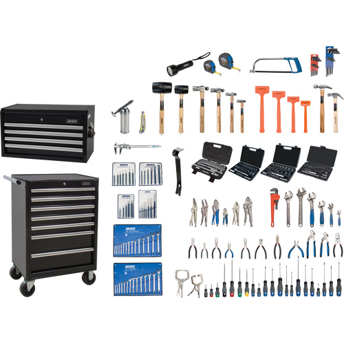 Master Tool Set with Steel Chest and Cart, 236 Pieces Ontario Safety Products