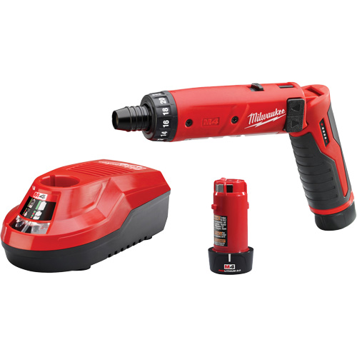 M4 Hex Screwdriver Kit, 1/4", 4 V, 44 in-lbs Max. Torque, Lithium-Ion Battery Ontario Safety Products