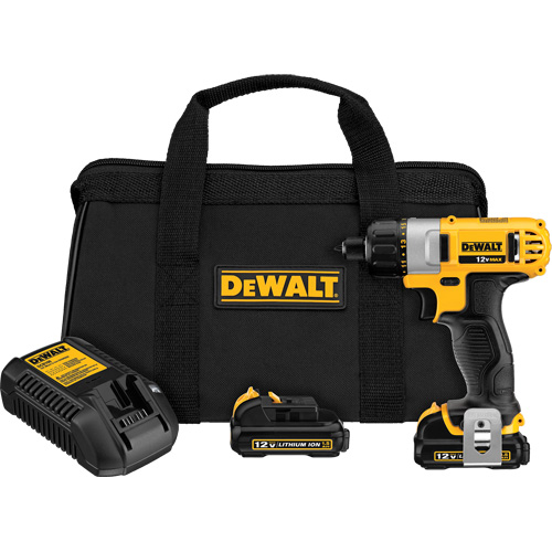 Max Screwdriver Kit, 1/4", 12 V, 160 UWO Max. Torque, Lithium-Ion Battery Ontario Safety Products