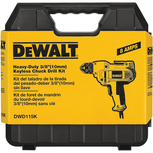 VSR Mid-Handle Drill, 3/8" Chuck, 8 A, 120 V, 0-2500 RPM, Keyless Chuck Ontario Safety Products