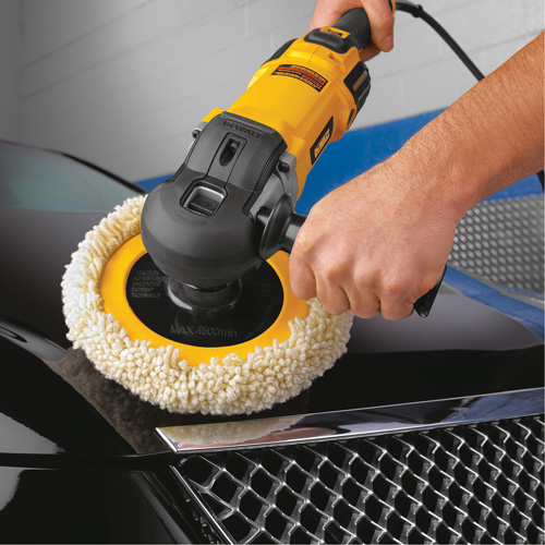 Polisseuse &agrave; vitesse variable avec d&eacute;marrage souple, 9"/7" tampon, 120 V, 12 A, 0-3500 Tr/min &agrave; vide Ontario Safety Products