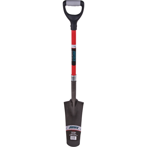 Heavy-Duty Drain Spade, Carbon Steel, 14" x 5-1/2" Blade, 29" L, D-Grip Handle Ontario Safety Products