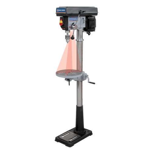 Floor Drill Presses With Laser, 13", 5/8" Chuck, 3600 RPM Ontario Safety Products