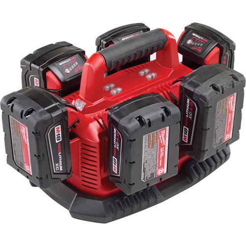 Chargeur de type s&eacute;quentiel pour six piles M18, 18 V, Lithium-ion Ontario Safety Products