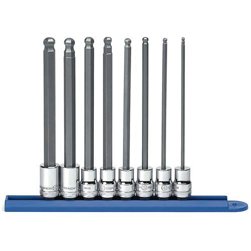 Long Ball End Metric Socket Set, Hex, 3/8" Drive, 8 Pcs Ontario Safety Products