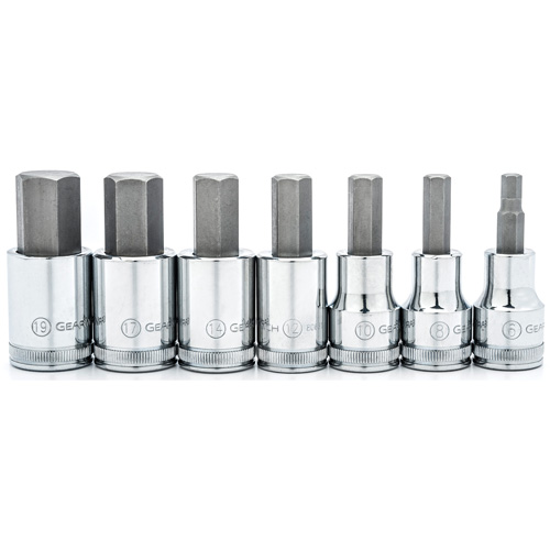Metric Bit Socket Set, Hex, 1/2" Drive, 7 Pcs Ontario Safety Products