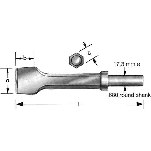 Burin pneumatique a/collier de r&eacute;tention Ontario Safety Products