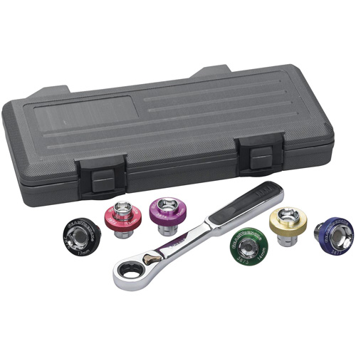 Jeu de douilles m&eacute;triques magn&eacute;tiques &agrave; 6 pans pour bouchon de vidange d'huile, 7 Morceaux, Prise de 3/8" Ontario Safety Products