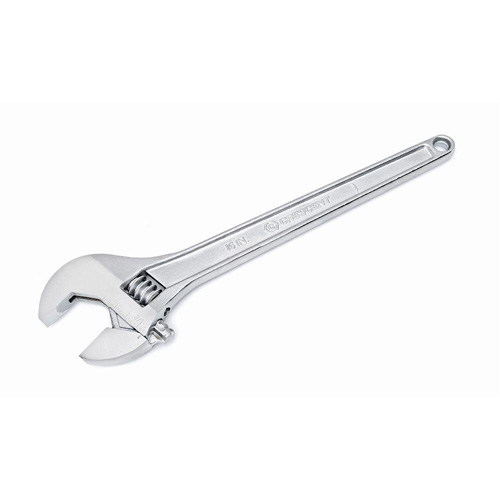 Adjustable Tapered Handle Wrench - Carded, 15" L, 1-11/16"/43 mm Max Width, Chrome/Polished Ontario Safety Products