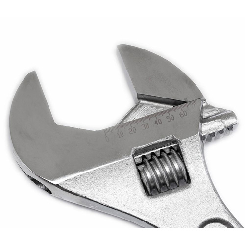 Adjustable Tapered Handle Wrench - Carded, 24" L, 2-7/16"/62 mm Max Width, Chrome/Polished Ontario Safety Products