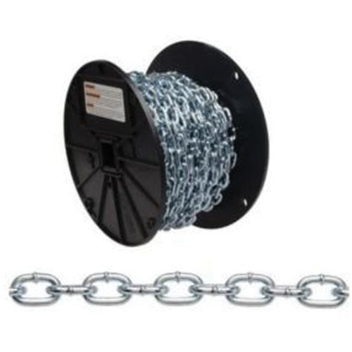 Chaîne torsad&eacute;e, Acier &agrave; faible teneur en carbone, #4 x 100' (30,4 m) l, Charge d'utilisation 215 lb (0,1075 tonne) Ontario Safety Products