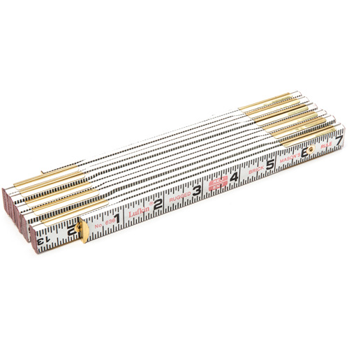 Red End&reg; Brick Mason Rule, 6' L, Wood, 1/16" Graduations Ontario Safety Products