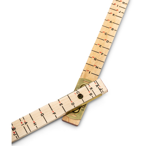 Red End&reg; Oversized Brick Mason Rule, 6' L, Wood, 1/16" Graduations Ontario Safety Products