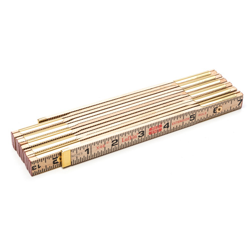 Folding Rule, 6' L, Wood, 1/16" Graduations Ontario Safety Products