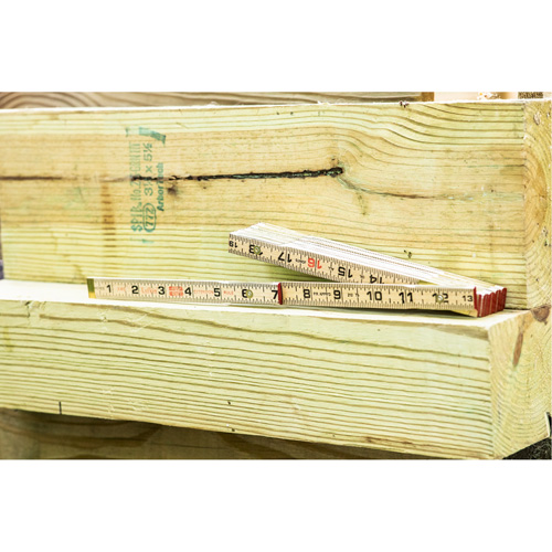 Folding Rule, 6' L, Wood, 1/16" Graduations Ontario Safety Products