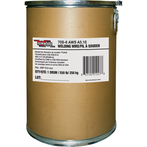Fil &agrave; souder ER70S17, Acier au carbone, 0,035" diam&egrave;tre Ontario Safety Products