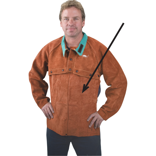 Leather Bib, 14" L, Lava Brown Ontario Safety Products