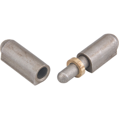 Weld-On Hinge, 0.315" Dia. x 1.575" L, Mild Steel w/Fixed Steel Pin Ontario Safety Products