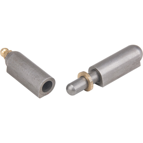 Weld-On Hinge, 0.512" Dia. x 3.15" L, Mild Steel w/Fixed Steel Pin Ontario Safety Products