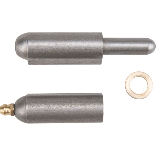 Weld-On Hinge, 0.63" Dia. x 3.937" L, Mild Steel w/Fixed Steel Pin Ontario Safety Products