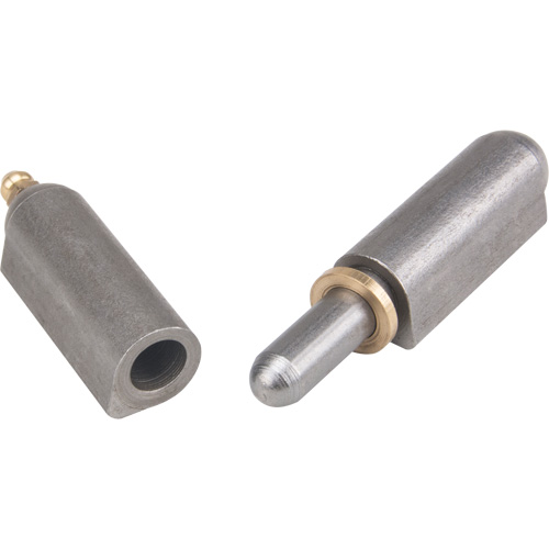 Weld-On Hinge, 0.63" Dia. x 3.937" L, Mild Steel w/Fixed Steel Pin Ontario Safety Products