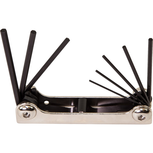 Folding Hex Key Set, 8 Pcs., Imperial Ontario Safety Products