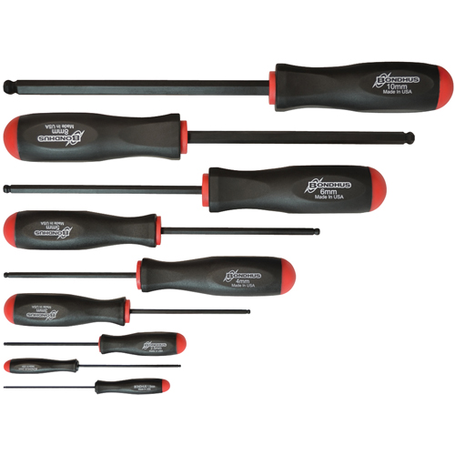 Ball Driver Screwdriver Sets - Metric, 9 Pcs. Ontario Safety Products