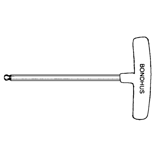 Cl&eacute; hexagonale individuelle SAE, embout Sph&eacute;rique, 3/32" x 6" lo, Poign&eacute;e en T Ontario Safety Products