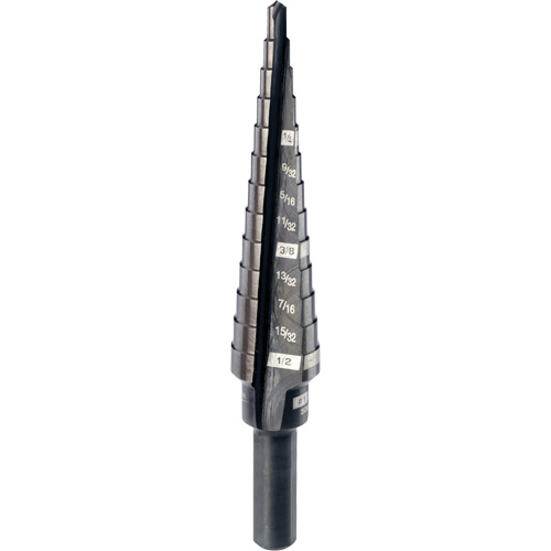Foret &eacute;tag&eacute; no 1, 1/8" - 1/2", Incr&eacute;ments de 1/32", Acier rapide Ontario Safety Products
