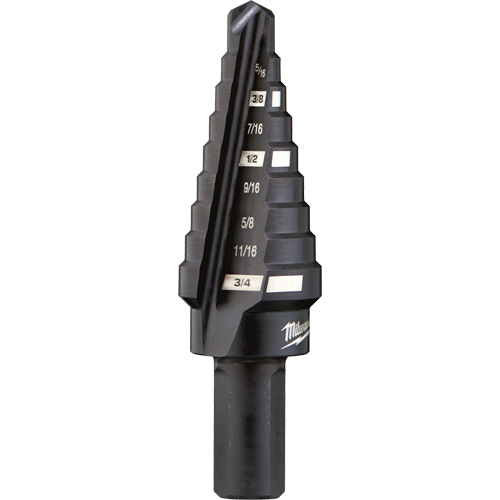 #3 Step Drill Bit, 1/4" - 3/4" , 1/16" Increments, High Speed Steel Ontario Safety Products