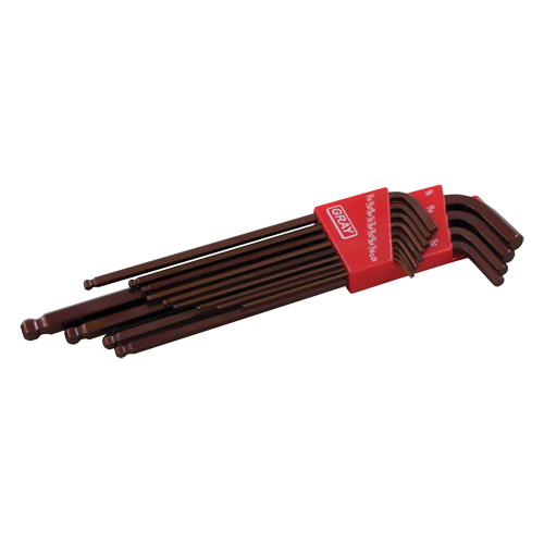 Extra Long Arm Ball Hex Key Set, 13 Pcs., Imperial Ontario Safety Products