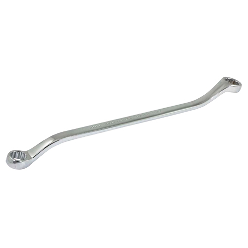 Box End Wrench, 12 Point, 10 mm x 11 mm, 15° Offset, Chrome Finish Ontario Safety Products