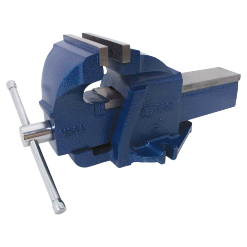 &eacute;tau d'&eacute;tabli en fonte ductile pour m&eacute;canicien, Largeur des m&acirc;choires 5", Profondeur de la gorge 3-3/10" Ontario Safety Products