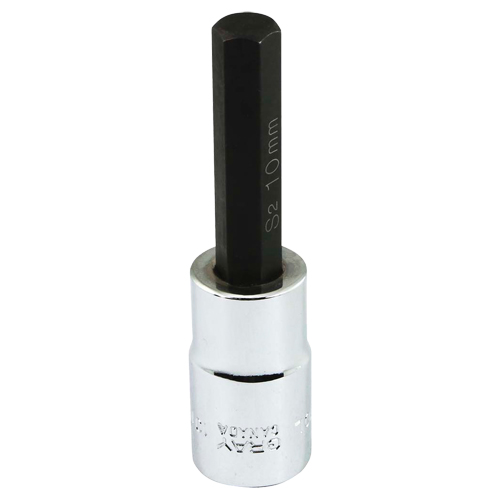 Bit Socket, Hex, 10 mm x 81 mm L, 1/2" Square Drive Drive Ontario Safety Products