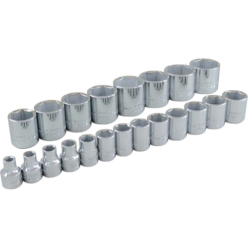 Socket Set, 21 Pcs, 3/8" Drive Size Ontario Safety Products