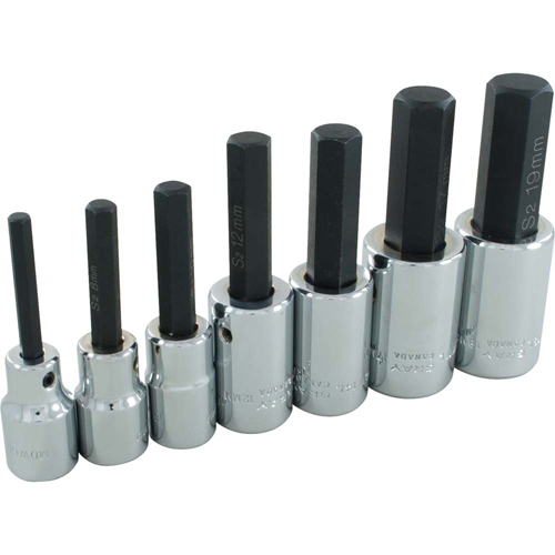 Hex Head Socket Set, Hex, 1/2" Drive, 7 Pcs Ontario Safety Products