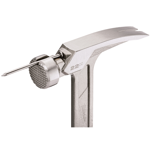 Milled Face Framing Hammer, 22 oz., Solid Steel Handle, 15" L Ontario Safety Products