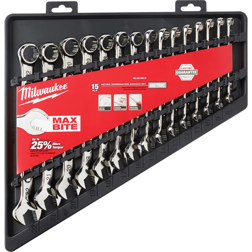 Wrench Set, Combination, 15 Pieces, Metric Ontario Safety Products