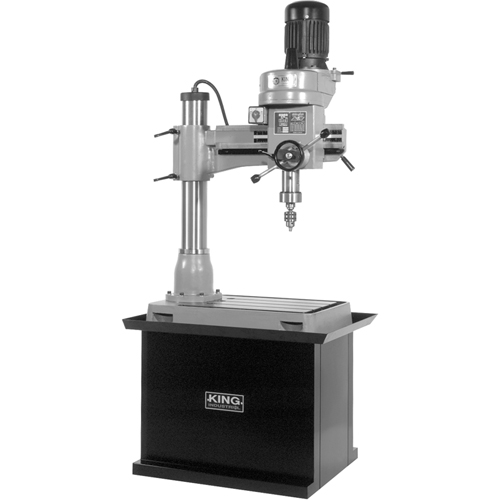 Radial Drilling Machine, 1/2" Chuck, 5 Speed(s), 21-5/8" W X 19-5/8" L, #3 Morse Ontario Safety Products