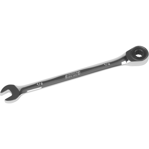 Cl&eacute; mixte &agrave; cliquet SAE, 12 pans, 1/4", Fini Chrome Ontario Safety Products