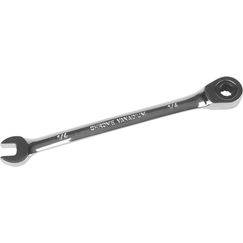 Cl&eacute; mixte &agrave; cliquet SAE, 12 pans, 1/4", Fini Chrome Ontario Safety Products