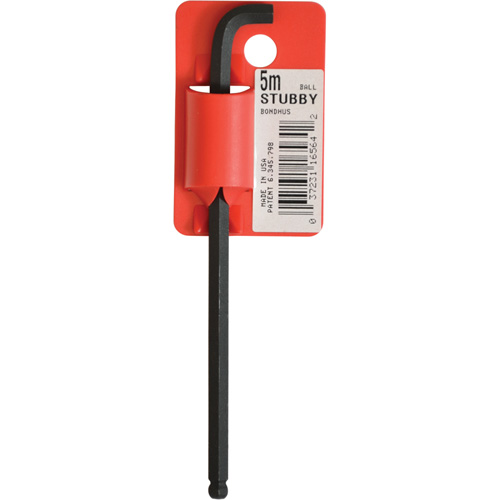 Long-Arm Hex Key Wrench, Ball End, 5 mm x 119 mm L, L Shape Ontario Safety Products