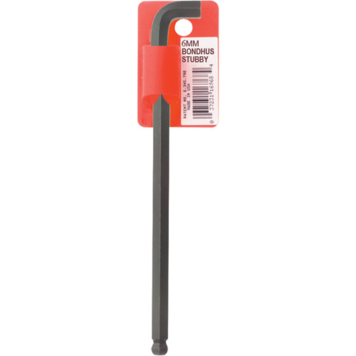 Long-Arm Hex Key Wrench, Ball End, 6 mm x 139 mm L, L Shape Ontario Safety Products