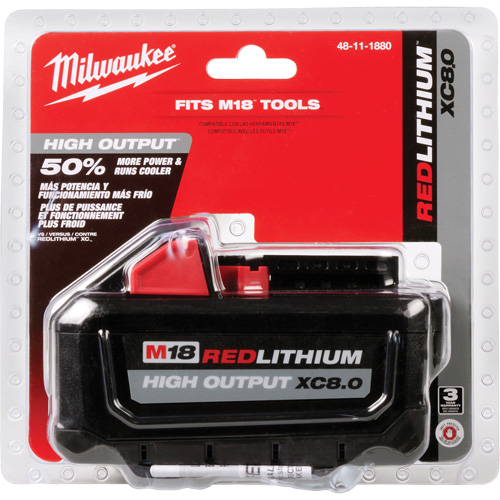 Bloc-pile M18 Redlithium High Output XC8.0, Lithium-ion, 18 V, 8,0 Ah Ontario Safety Products