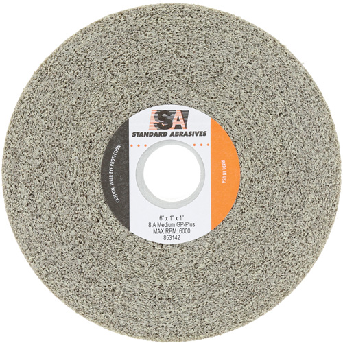 Meule &agrave; usage g&eacute;n&eacute;ral Standard Abrasives, 6" dia., Grain Moyen, Oxyde d'aluminium Ontario Safety Products