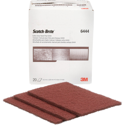 Scotch-Brite Extra-Duty Hand Pad, Aluminum Oxide, 9" x 6", Fine Grit Ontario Safety Products