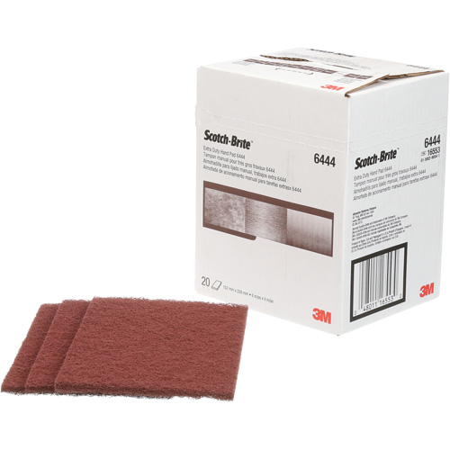 Scotch-Brite Extra-Duty Hand Pad, Aluminum Oxide, 9" x 6", Fine Grit Ontario Safety Products